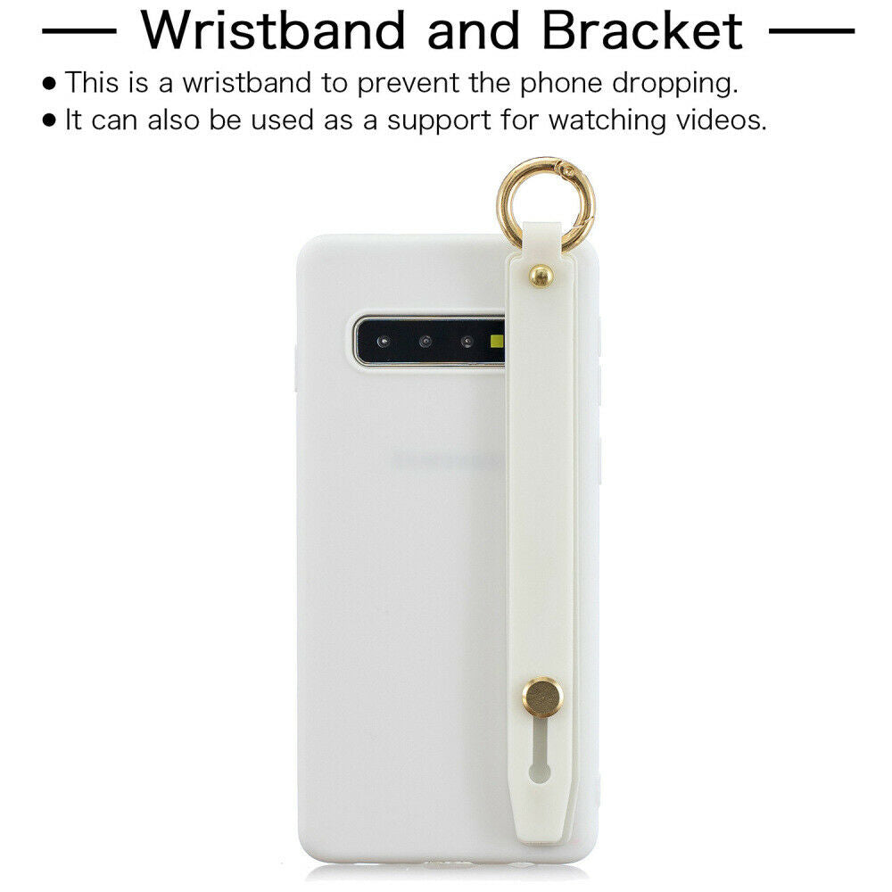 Silicone Soft Stand Cover+Wrist Strap For Samsung Galaxy - carolay.co