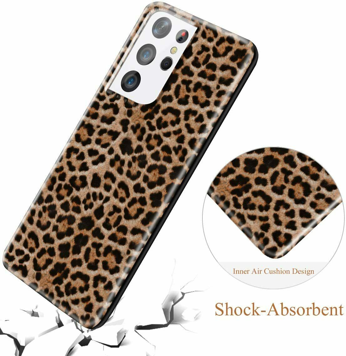 Rubber Case Brown Leopard for Samsung Galaxy S21 + Ultra 5G