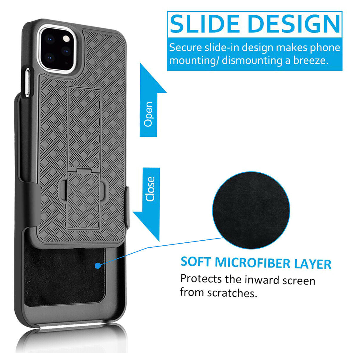 Shockproof Case with Kickstand Belt Clip Holster for iPhone - carolay.co