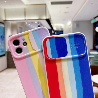 Liquid Silicone Rainbow Soft Case for iPhone