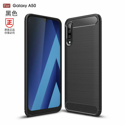 Shockproof Carbon Fiber Soft Back Case For Samsung Galaxy - carolay.co