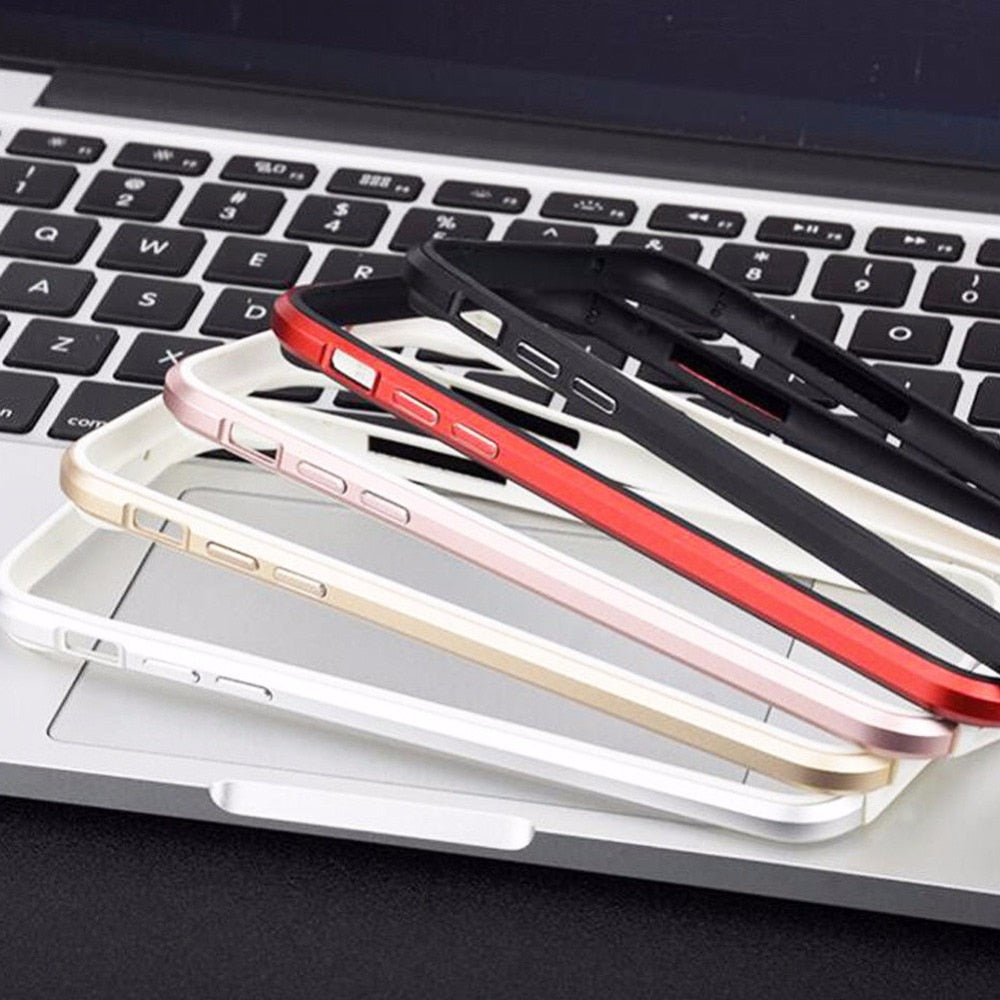 Flexible Silicone Aluminum Bumper Case For iPhone - carolay.co phone case shop