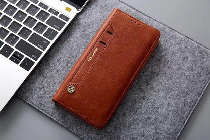 Leather PU Case Cover Flip Wallet for Samsung Galaxy - carolay.co phone case shop