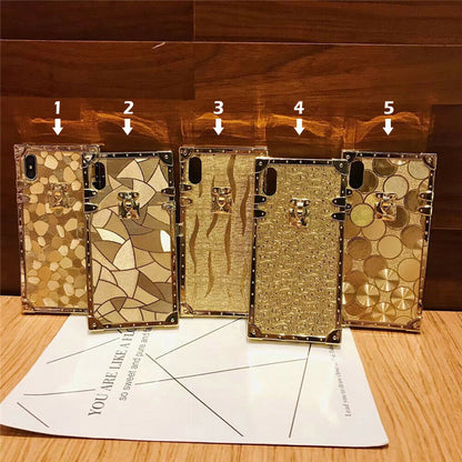 Gold Bumper Square Soft TPU Case Cover For iPhone - carolay.co