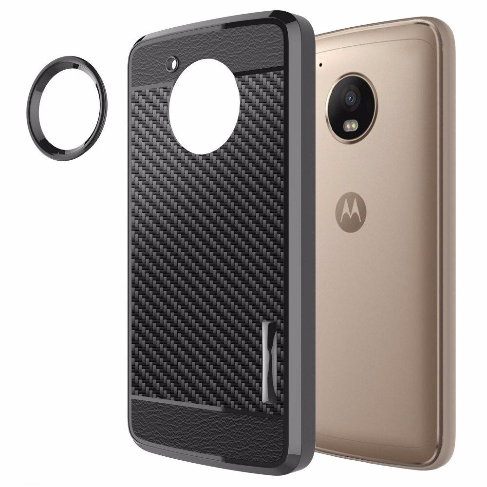Phone Case Cover Shockproof Carbon Fiber Rugged Phone Shell - carolay.co