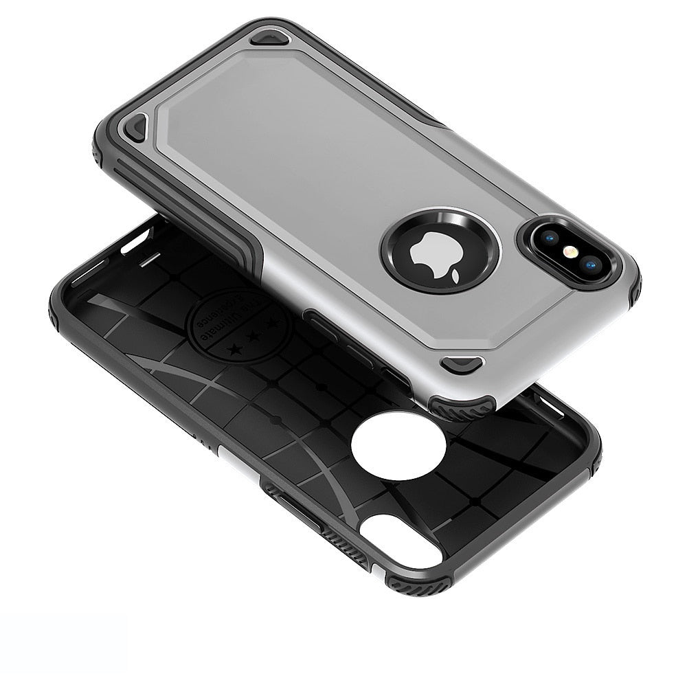 Carbon Fiber Case Shockproof Double Layer Rubber for iPhone - carolay.co