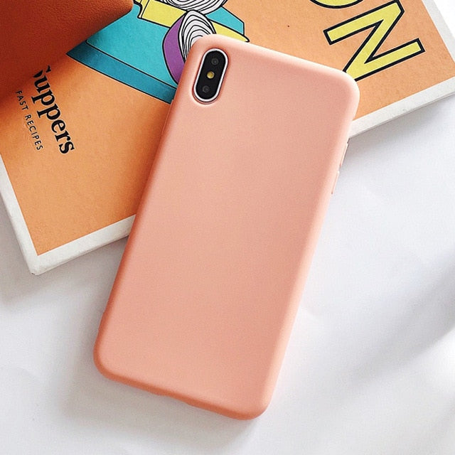 Candy Solid Color Soft Silicone Phone Case For iPhone 11 Pro Max - carolay.co