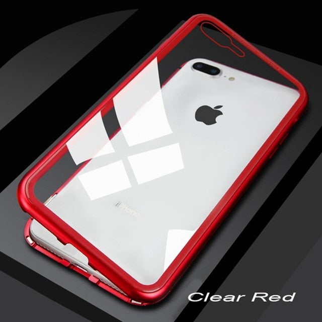 Magnetic Metal Case For iPhone 11 Pro Max Hybrid Bumper Clear Glass Back - carolay.co phone case shop