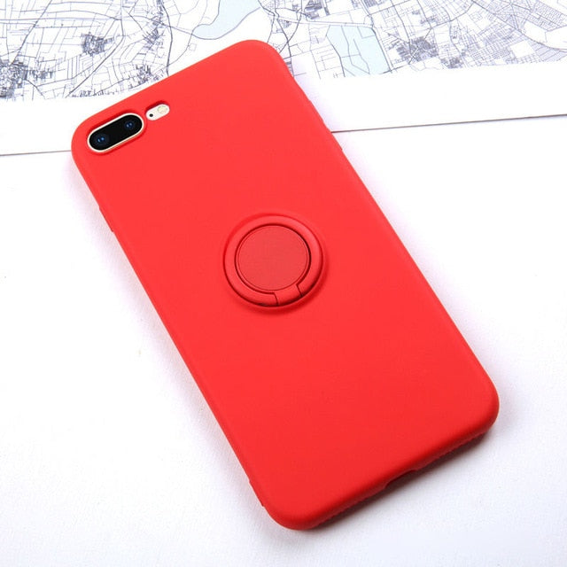 Soft Silicone Case For  iPhone 11 Pro Max Ring Holder - carolay.co phone case shop