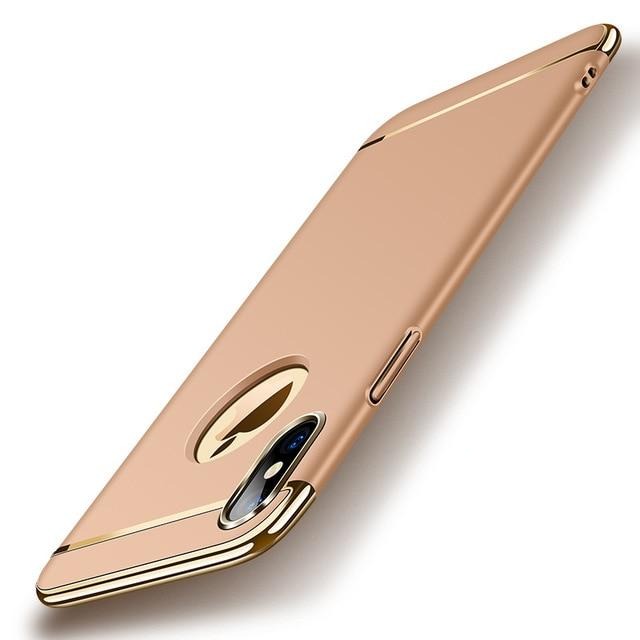 Fashion Metal Plating Hard back cover iPhone 11 Pro Max  Gold Case - carolay.co