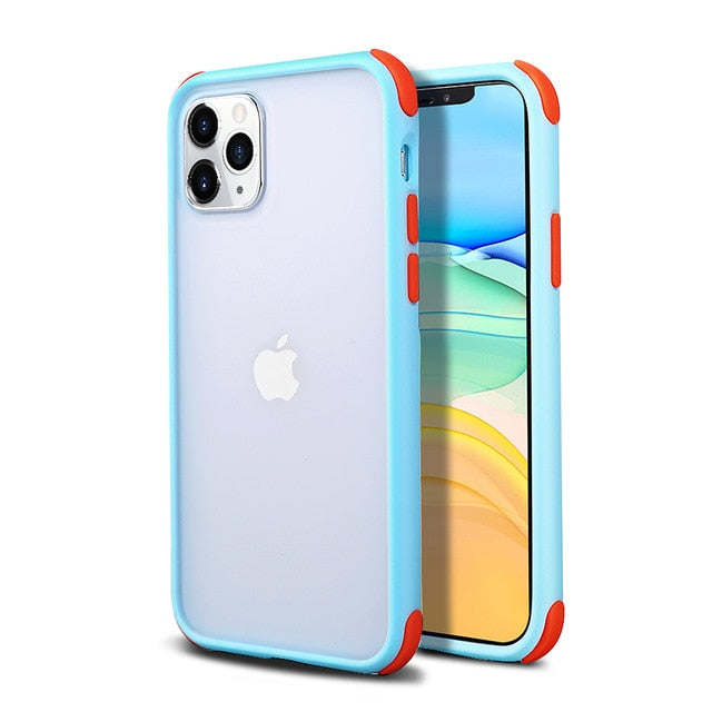 Matte Transparent Cases For iPhone Silicone Bumper - carolay.co phone case shop
