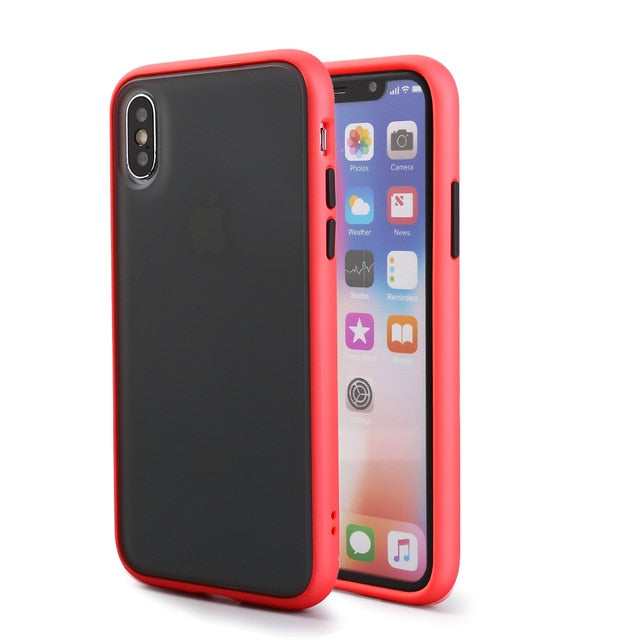 Silicone Frame Phone Case For iPhone Matte Protection Bumper - carolay.co phone case shop