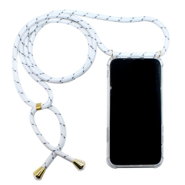 Transparent Cell Case With Shoulder Neck Strap Case for iPhone - carolay.co