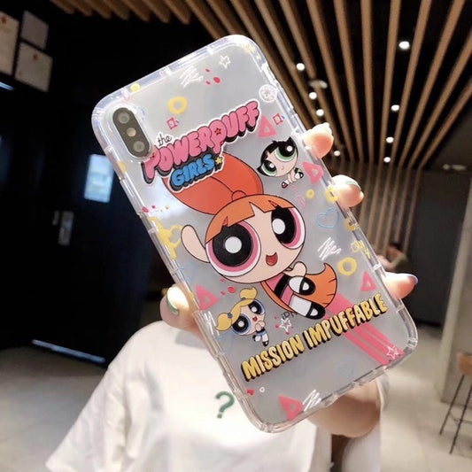 Cute Powerpuff Girls Policemen INS Phone Case Cartoon Cover - carolay.co