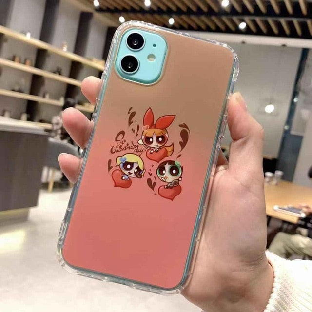 Cute Powerpuff Girls Policemen INS Phone Case Cartoon Cover - carolay.co