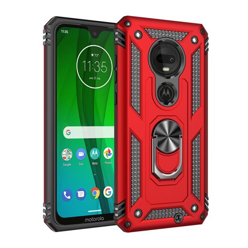 Military Armor Case Magnetic Ring Stand Shockproof Cover for Moto G - carolay.co
