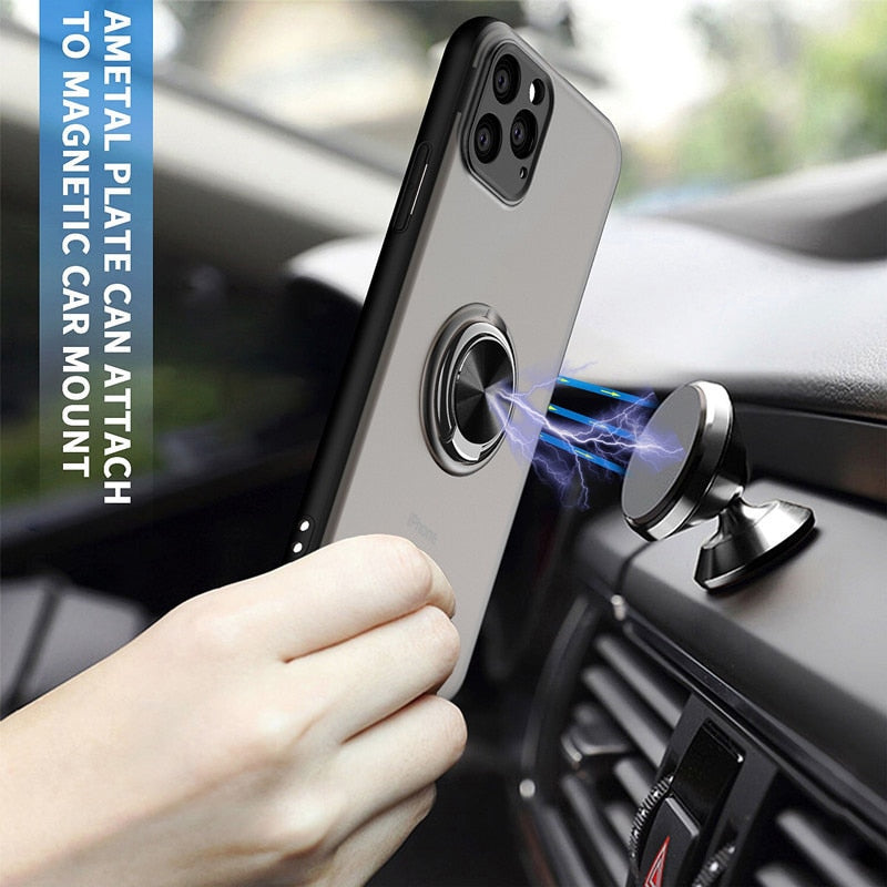 Car Holder Case Clear With Ring Holder Stand Protective for iPhone - carolay.co