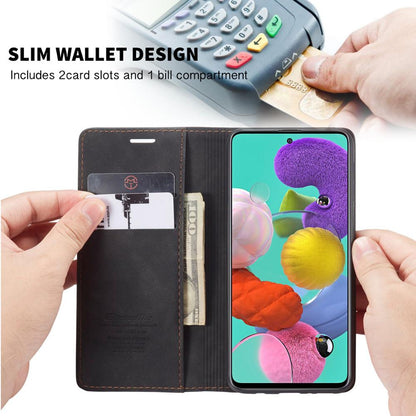 Leather Retro Purse Luxury Magnetic Card Holder Wallet Phone case - carolay.co