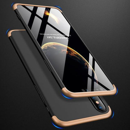 3 in1 Full Body Protective Case Tempered Glass Anti Shock for iPhone - carolay.co