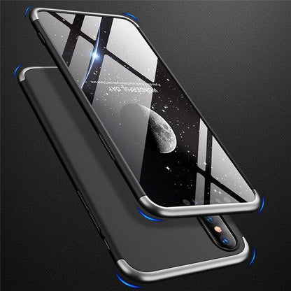 3 in1 Full Body Protective Case Tempered Glass Anti Shock for iPhone - carolay.co