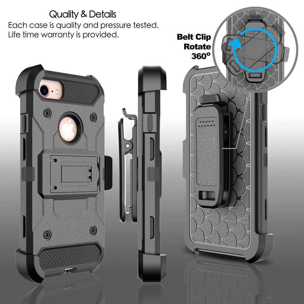 Shockproof Heavy Duty Hybrid Durable Armor Case for iPhone 7/7 Plus - carolay.co