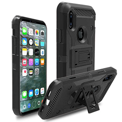 Shockproof Heavy Duty Hybrid Case with Belt Clip Stand for iPhone X - carolay.co