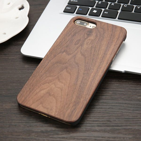 Real Wood Case For iPhone Natural Bamboo Wooden Hard Phone Cases - carolay.co