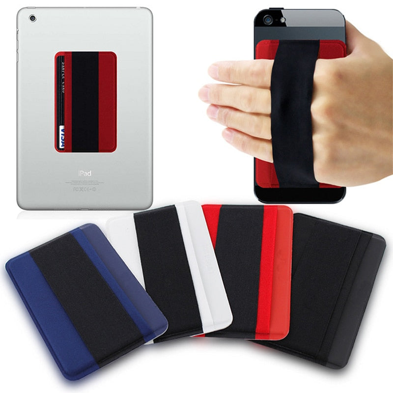Sling Grip Phone  Finger Stand With Card Slot Holder Elastic Finger Grip Belt - carolay.co phone case shop