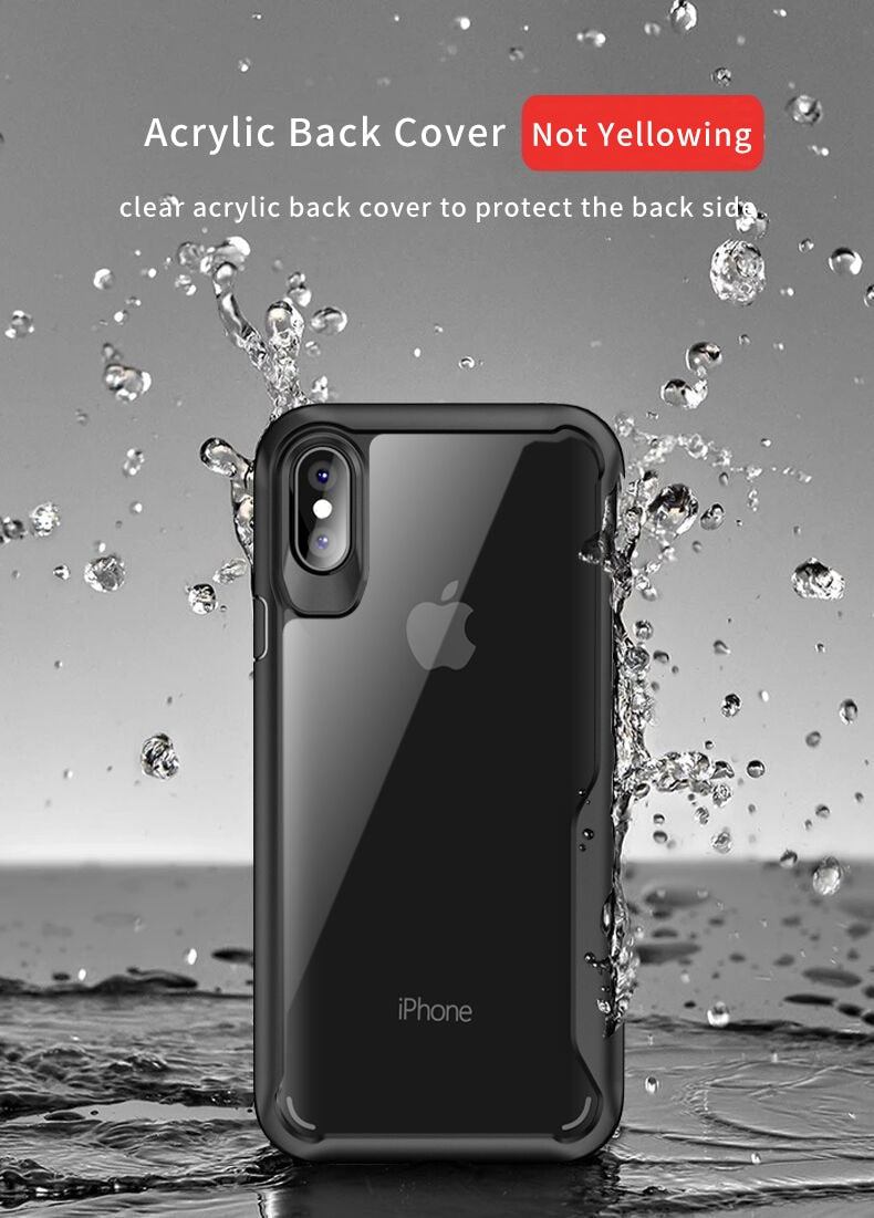 Shockproof Armor Case For iPhone XS XR 8 7 Plus Transparent Case - carolay.co phone case shop