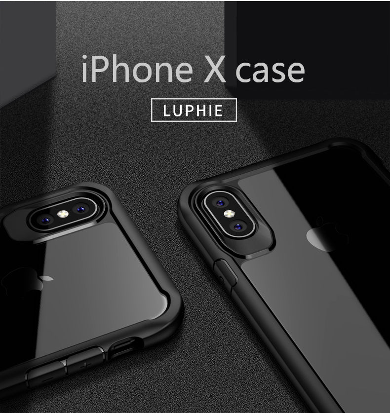 Shockproof Armor Case For iPhone XS XR 8 7 Plus Transparent Case - carolay.co phone case shop