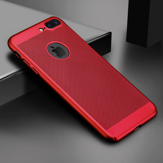 Ultra Slim Phone Case For iPhone 6 6s 7 8 Plus Hollow Heat Dissipation Case - carolay.co phone case shop