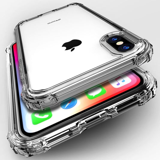 Shockproof Bumper Transparent Silicone Phone Case For iPhone X XS XR XS Max 8 7 6 - carolay.co phone case shop