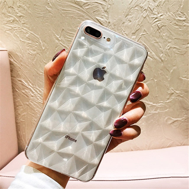 Diamond Texture Case For iPhone 6 6s 7 8 Plus X XR XS - carolay.co