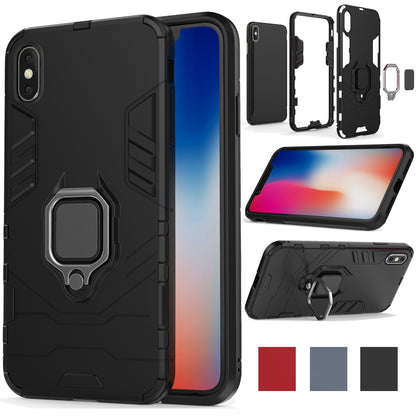 Magnetic Ring Armor Case Soft Shockproof Hard for iPhone X/Xs - carolay.co