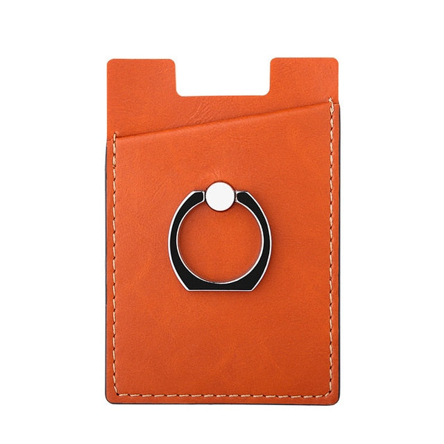 mobile phone card holder  back sticker with Magnetic car finger ring - carolay.co phone case shop
