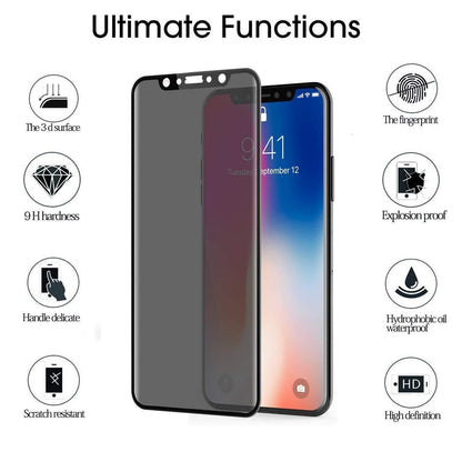 Anti Spy Tempered Glass For iPhone X XS MAX XR 10 6 6S 7 8 Plus -Privacy Screen - carolay.co