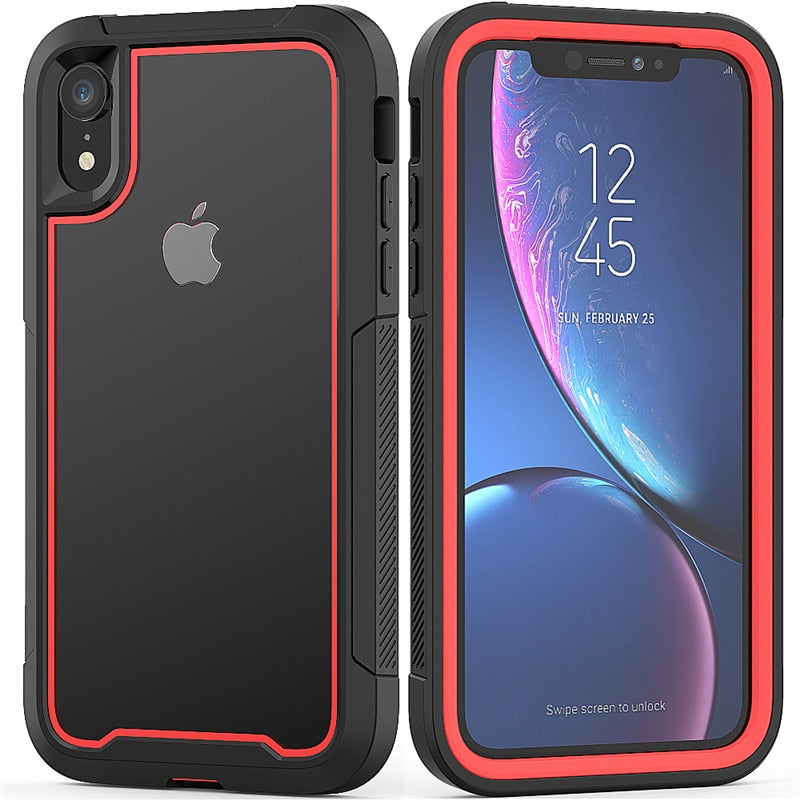 iphone X XR XS Max 6 6S 7 8 Plus Shockproof Hybrid Armor Phone Back Case - carolay.co phone case shop