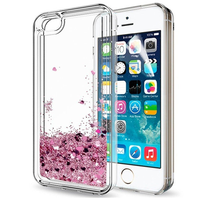 Liquid Glitter Quicksand Silicone Soft Tpu Case for IPhone Xs Max Xr X 6 6s 7 8 Plus - carolay.co phone case shop