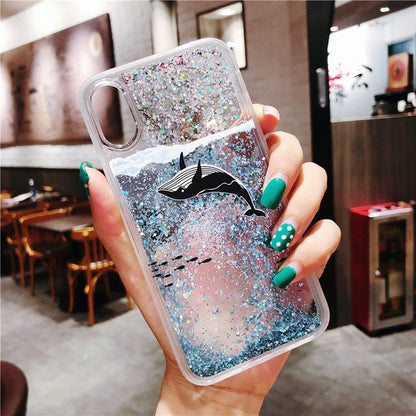 Liquid Glitter Quicksand Silicone Soft Tpu Case for IPhone Xs Max Xr X 6 6s 7 8 Plus - carolay.co phone case shop