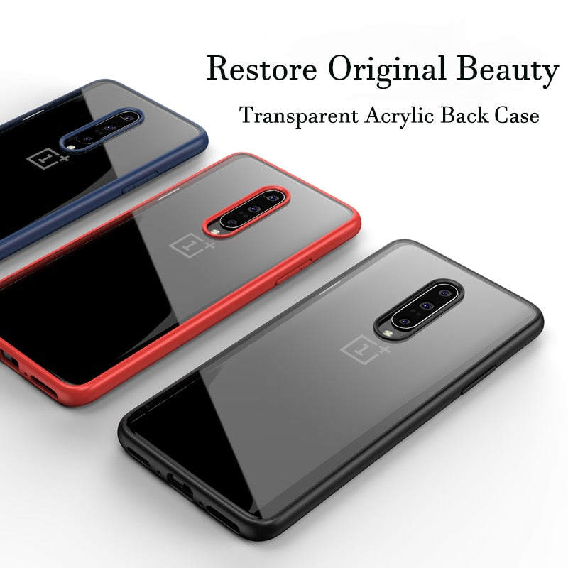 Case Transparent Acrylic Reinforced Corner for OnePlus 7 Pro - carolay.co