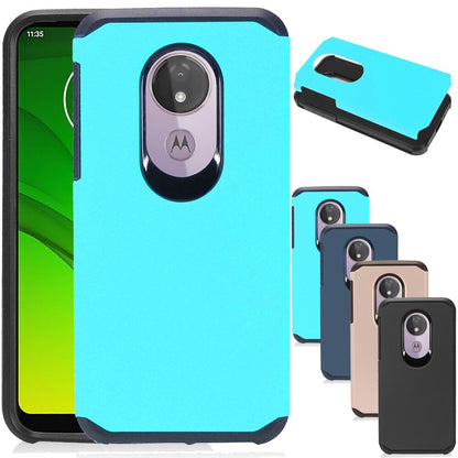 Dual Layer Armor Case Shockproof Hard Back Cover For Motorola Moto G7 - carolay.co
