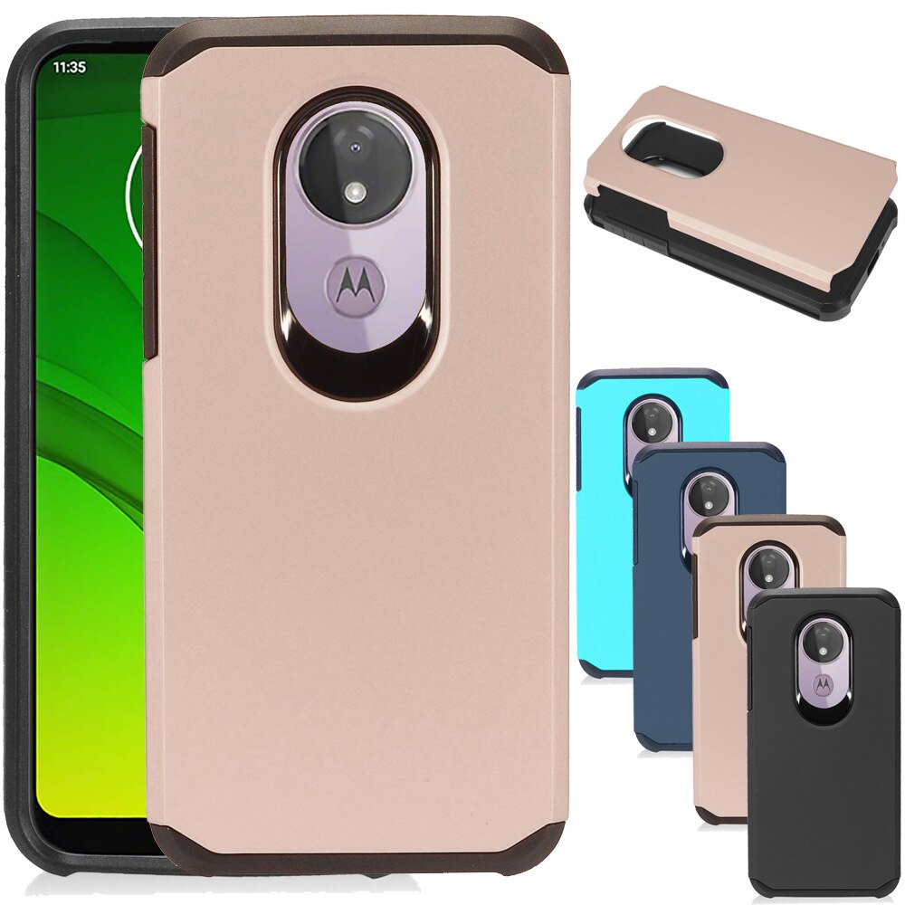 Dual Layer Armor Case Shockproof Hard Back Cover For Motorola Moto G7 - carolay.co