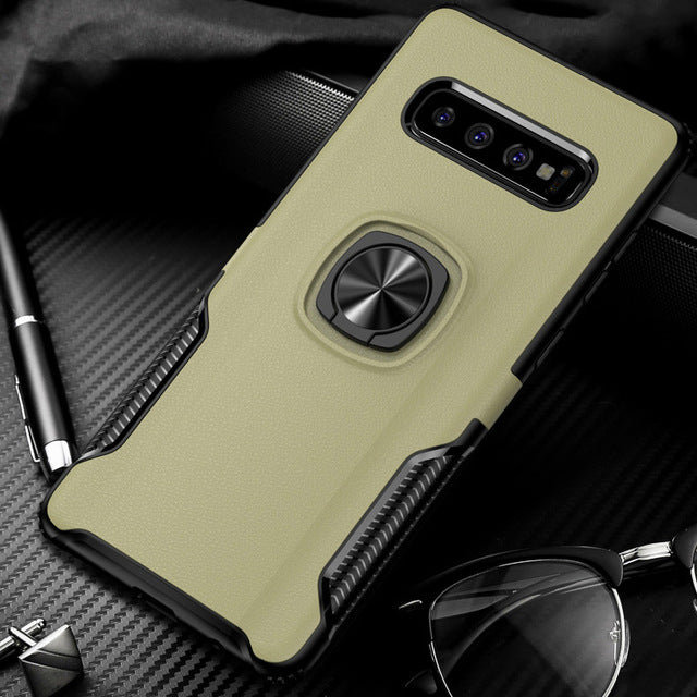 Toraise For Samsung S10 Case Metal Ring  Silicone Case - carolay.co phone case shop