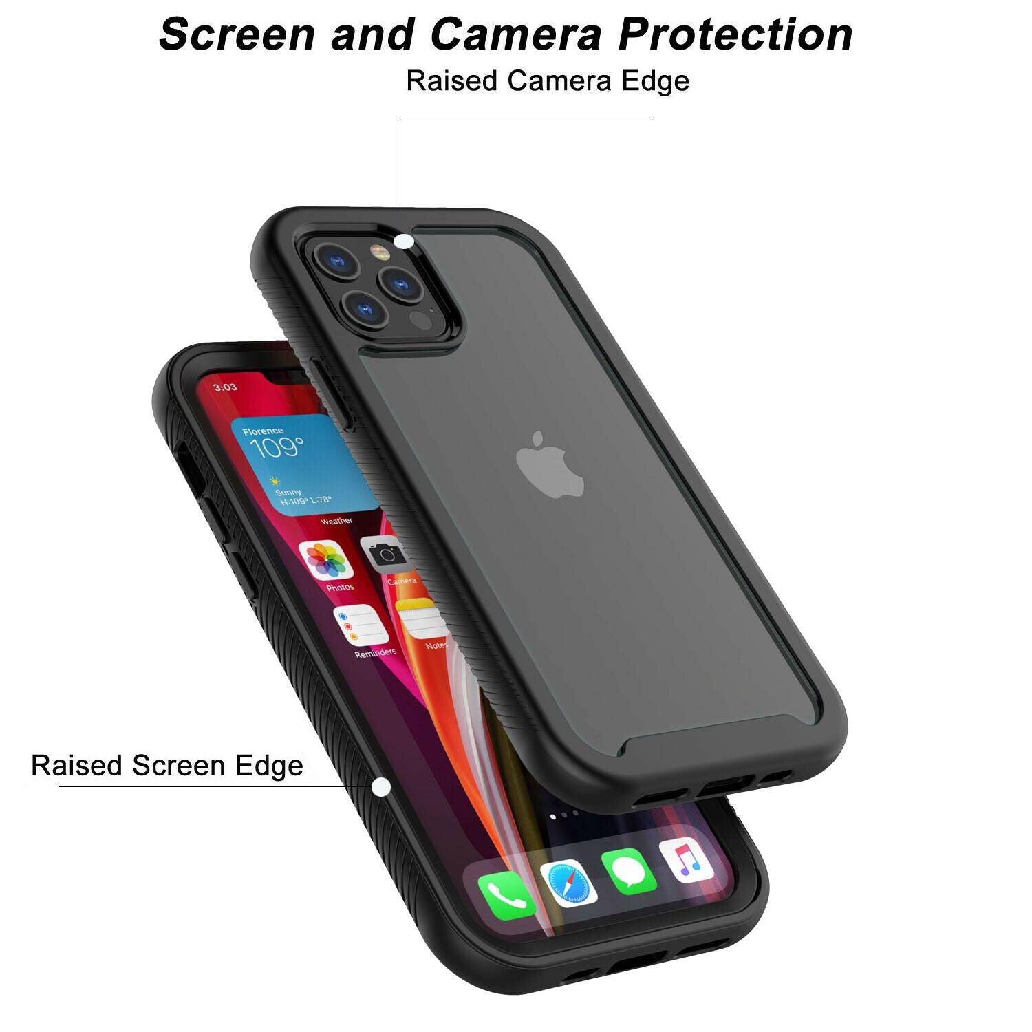 Clear Case Cover with Screen Protector For iPhone - carolay.co