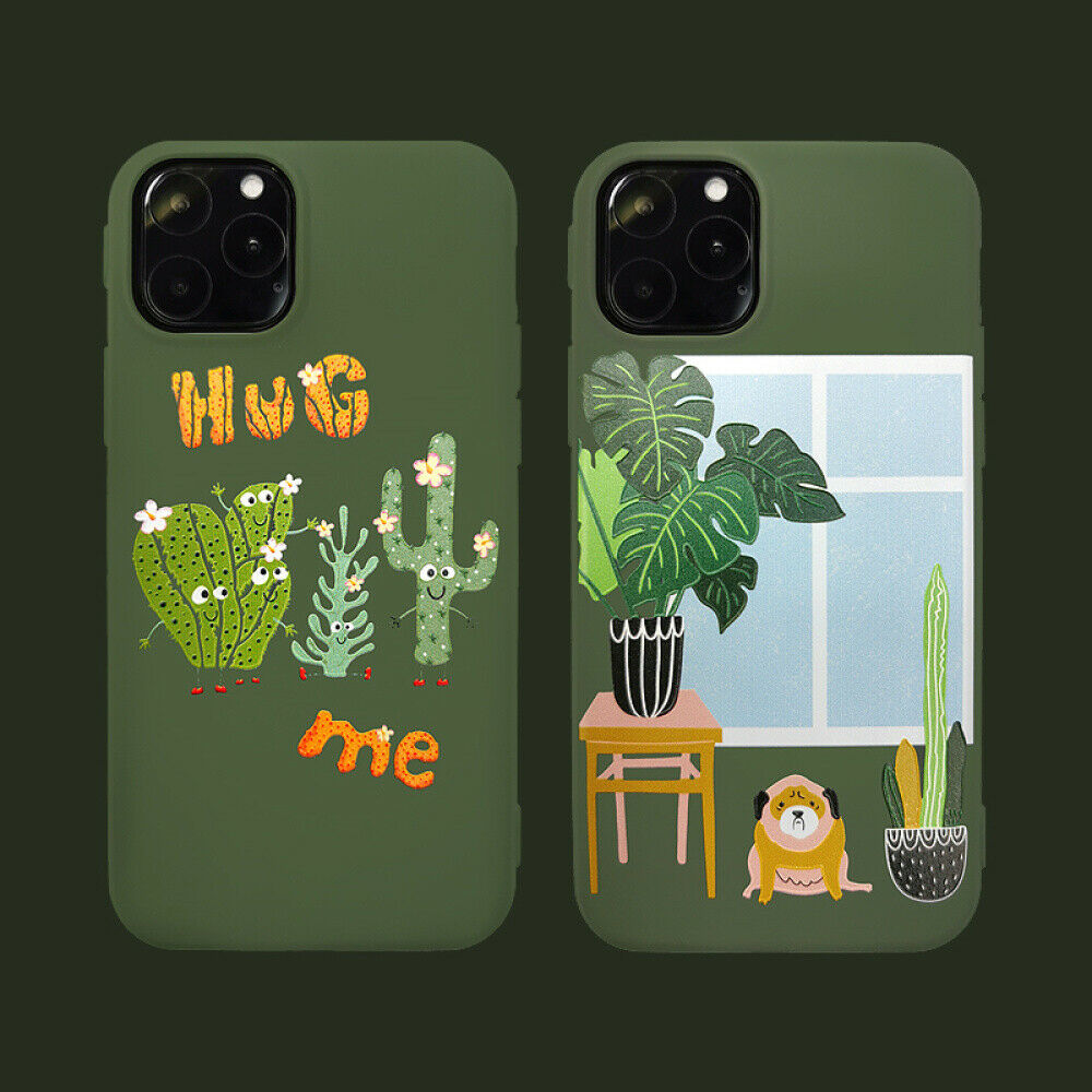 Slim Cute Rubber Soft Silicone Cactus Pattern Case For iPhone - carolay.co