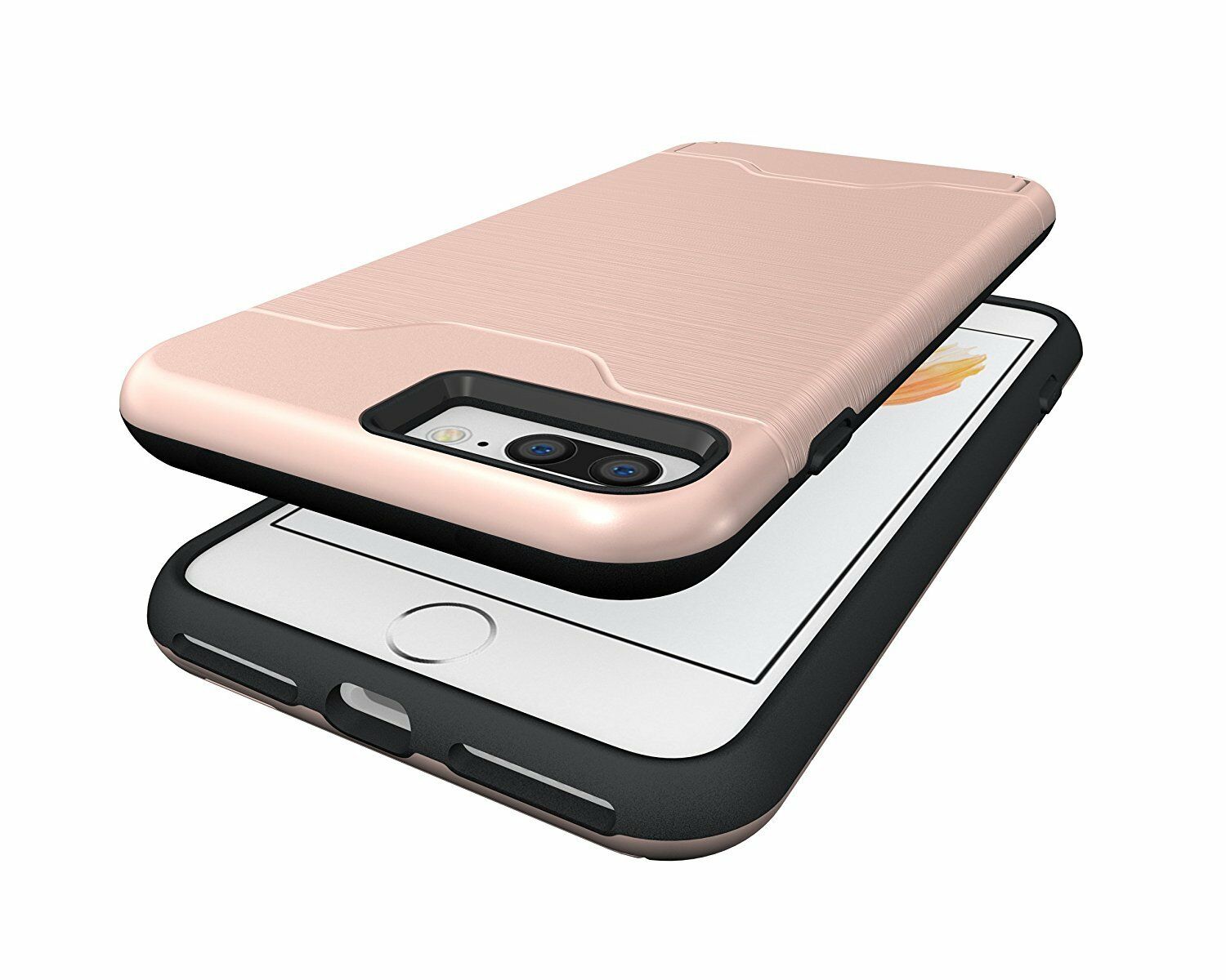 Kickstand Card Pocket Armor Shockproof Hybrid Cover For iPhone - carolay.co