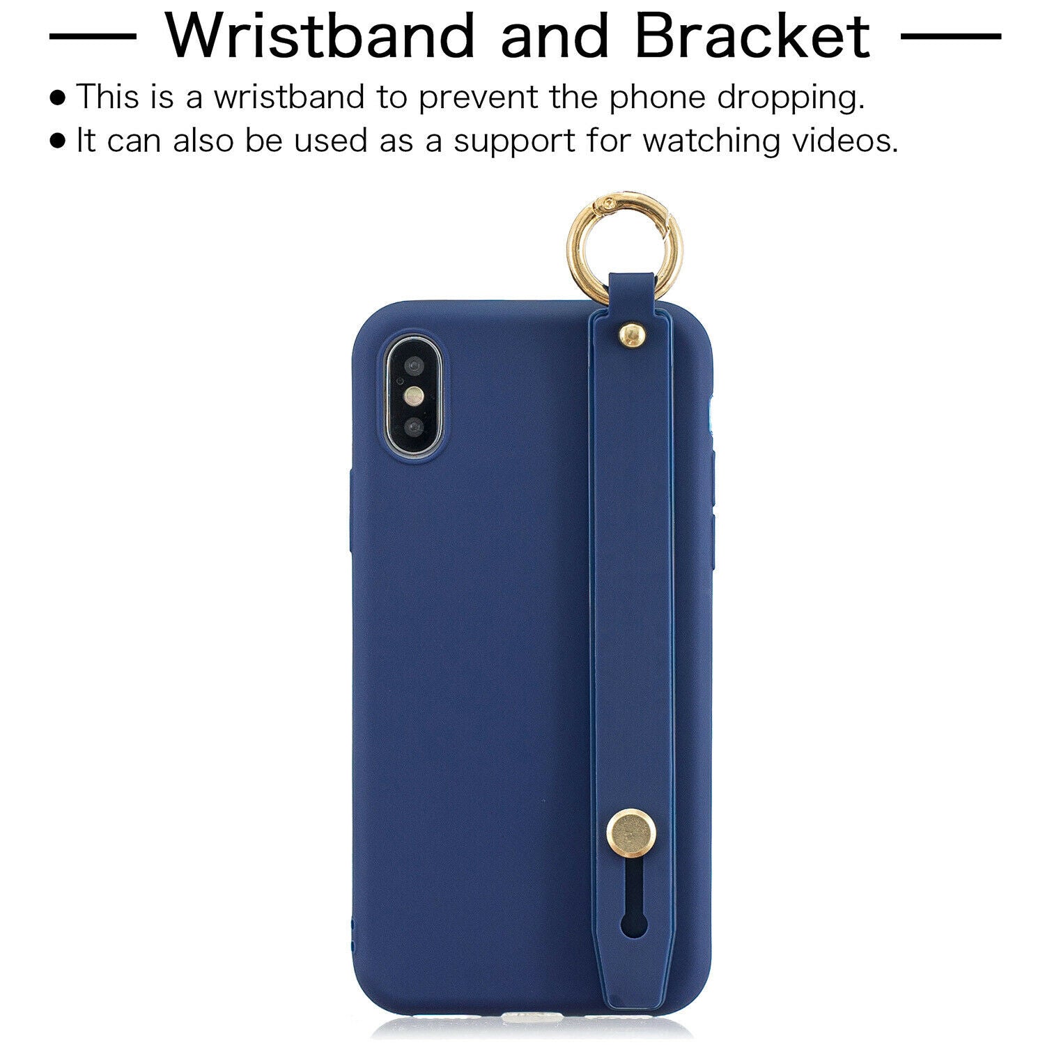 Cute Silicone Wrist Strap Protective Phone Case For iPhone - carolay.co