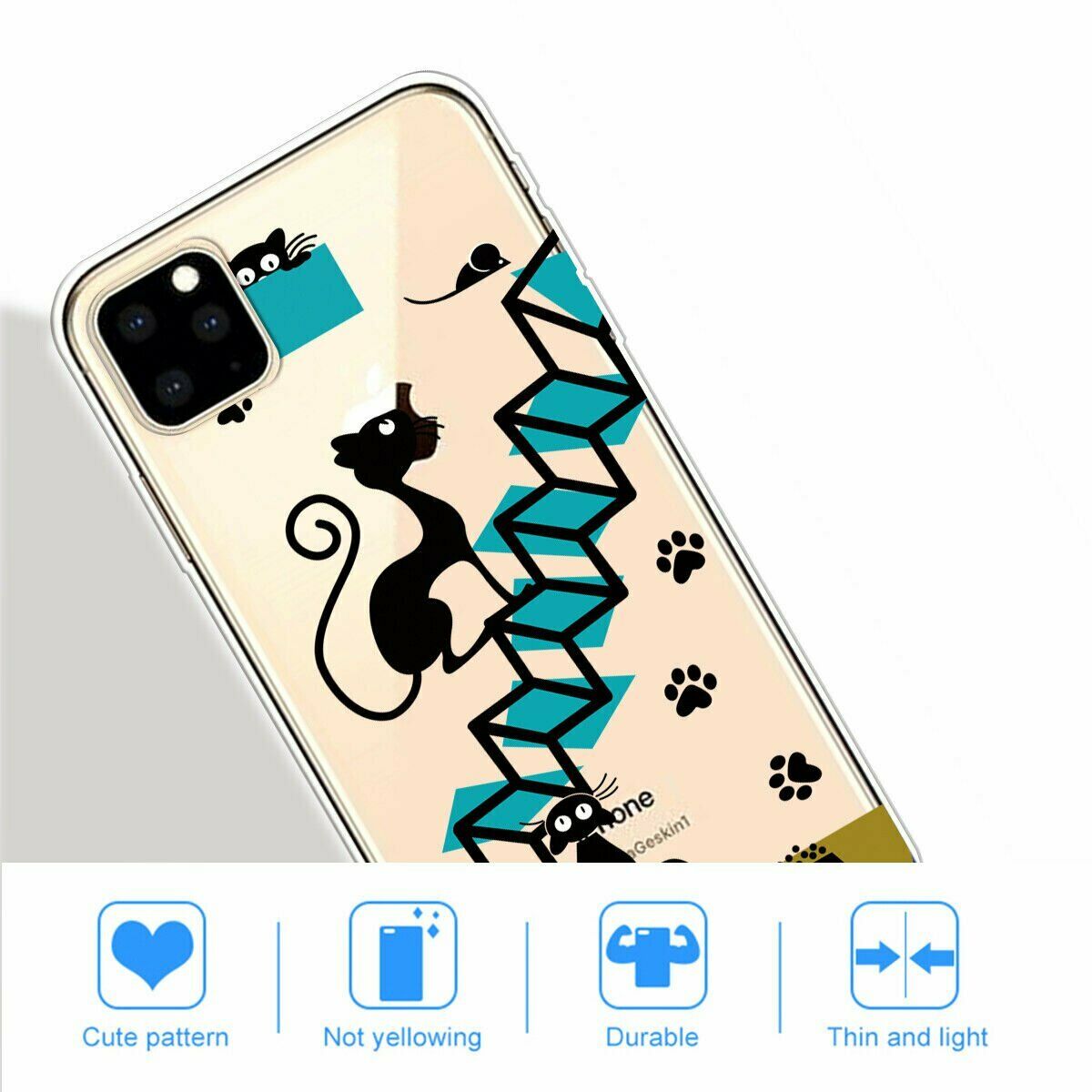 Slim Pattern Soft Rubber Silicone Clear Back Case For iPhone - carolay.co