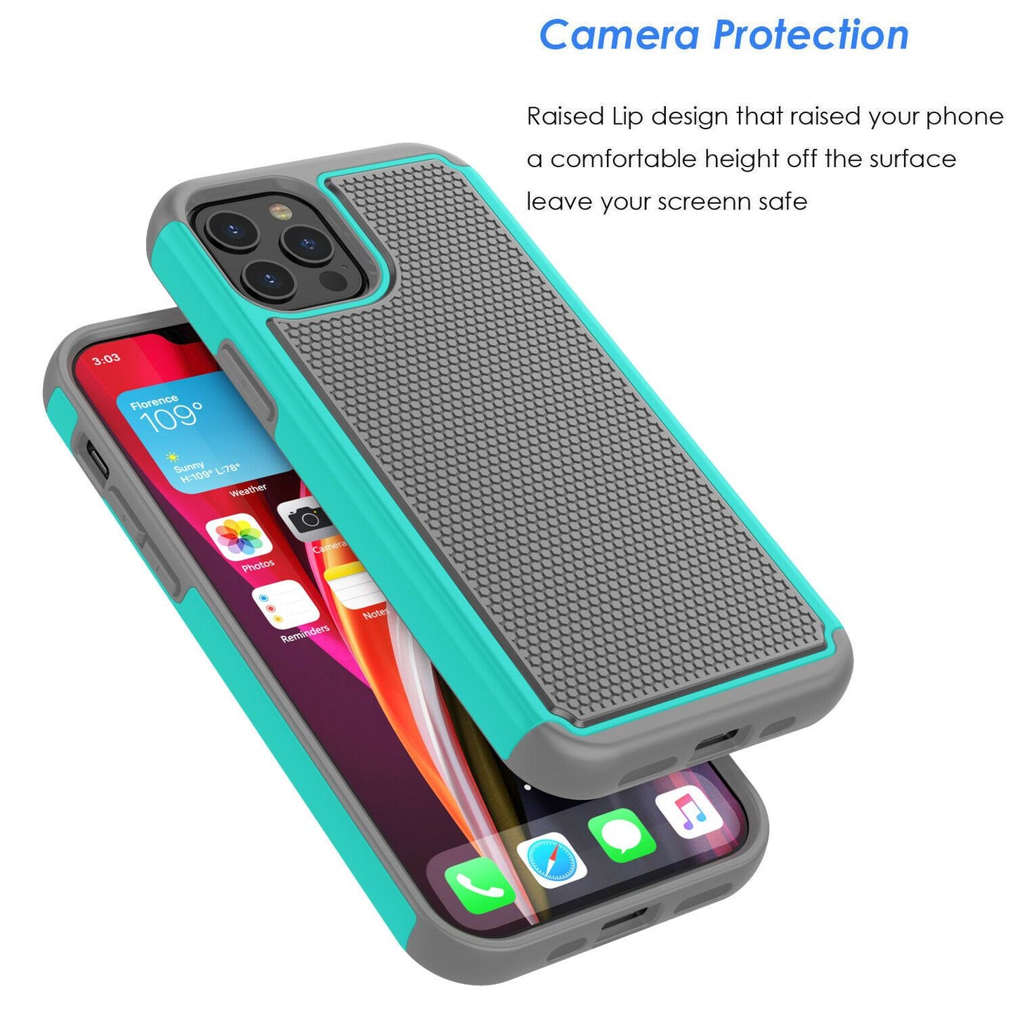 Case Hybrid Hard Cover with Screen Protector For iPhone - carolay.co