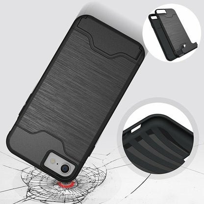 Kickstand Card Pocket Armor Shockproof Hybrid Cover For iPhone - carolay.co